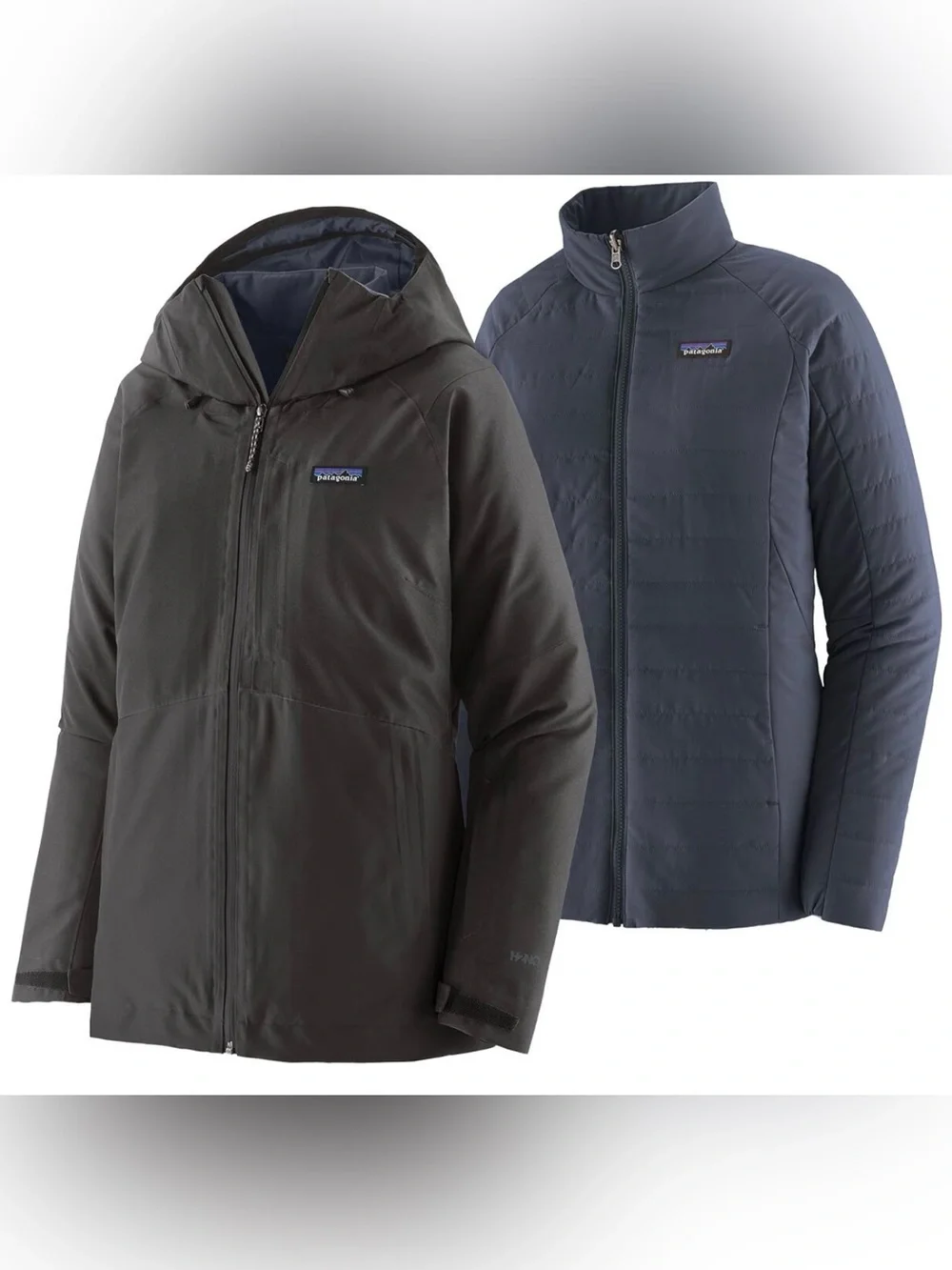 Patagonia 3-in-1 Powder Town Jacket Women's Size Medium in Black - Picture 2 of 15
